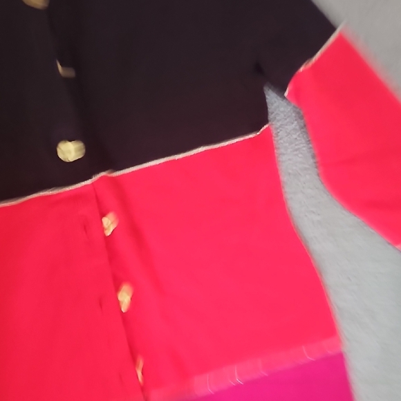 Elegant Color Block Dress with Gold Accents - Picture 5 of 8